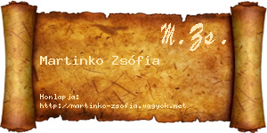 Martinko Zsófia névjegykártya